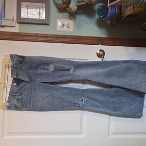 Simple Society trendy low rise flare blue jeans